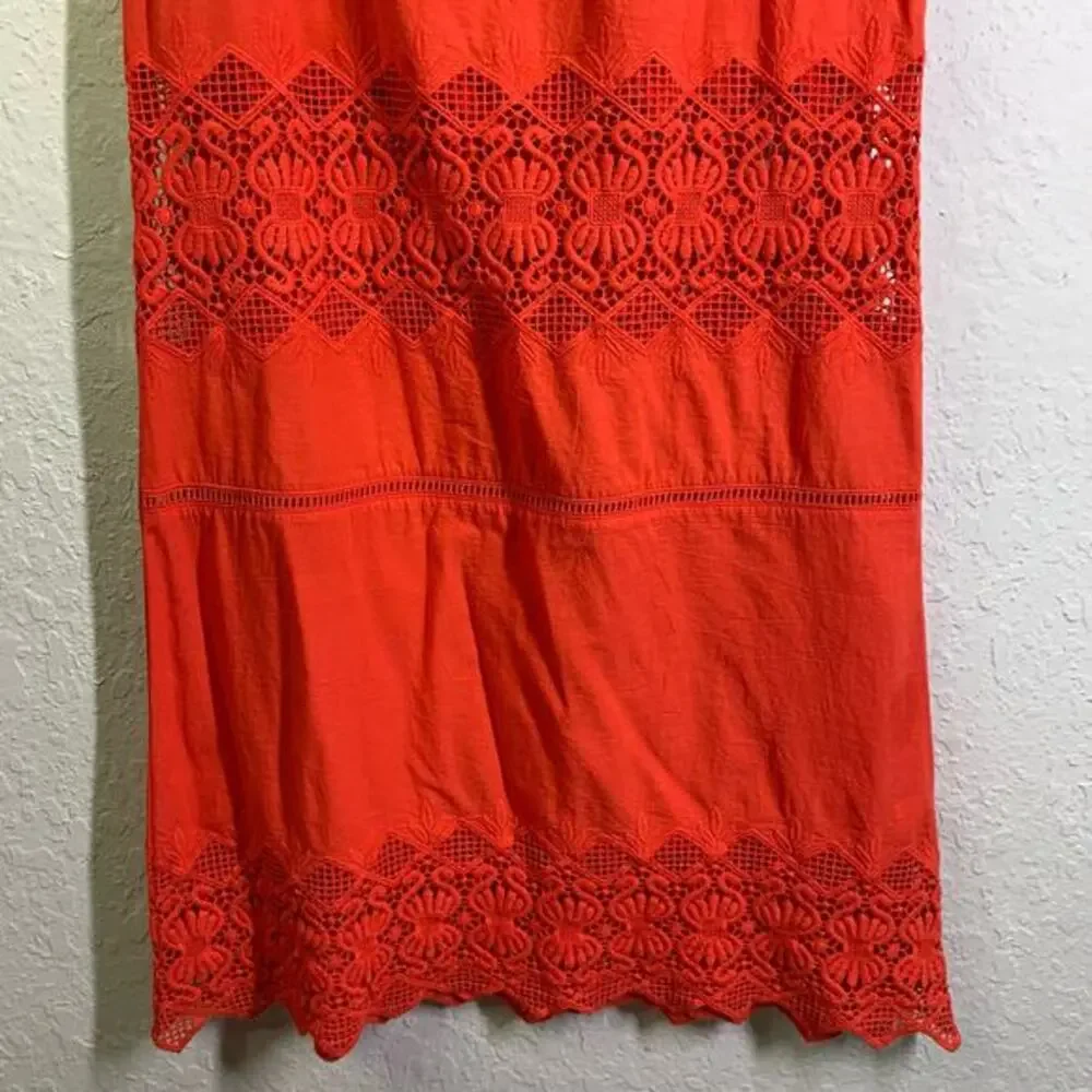 NIGHTCAP Skirt Maxi Exposed Zipper Crocheted‎ Lace Tiered Boho Carissa Renee